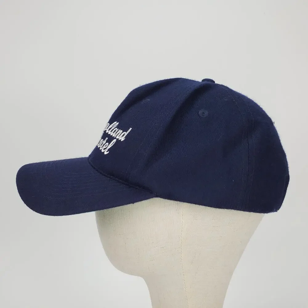 Vintage Holland Hotel Snapback Hat Navy Blue Windmill Wool Blend Baseball‎ Cap